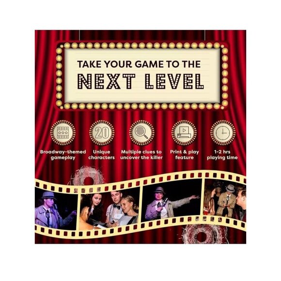 Bullets On Broadway A Flexible Murder Mystery Game New In Package - Picture 8 of 9